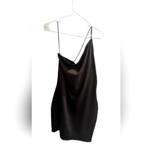 NWT H&M Bodycon Mini Black Dress Asymmetrical